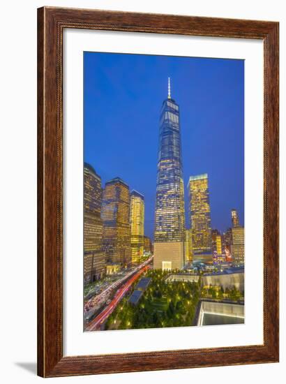 Usa, New York, Manhattan, Downtown, World Trade Center, Freedom Tower or One World Trade Center-Alan Copson-Framed Photographic Print