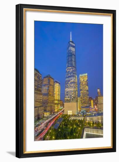 Usa, New York, Manhattan, Downtown, World Trade Center, Freedom Tower or One World Trade Center-Alan Copson-Framed Photographic Print