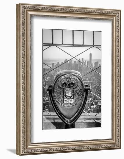 Usa, New York, Manhattan, Lower Manhattan from Empire State Building, Freedom Tower in Background-Alan Copson-Framed Photographic Print