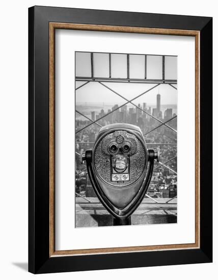 Usa, New York, Manhattan, Lower Manhattan from Empire State Building, Freedom Tower in Background-Alan Copson-Framed Photographic Print