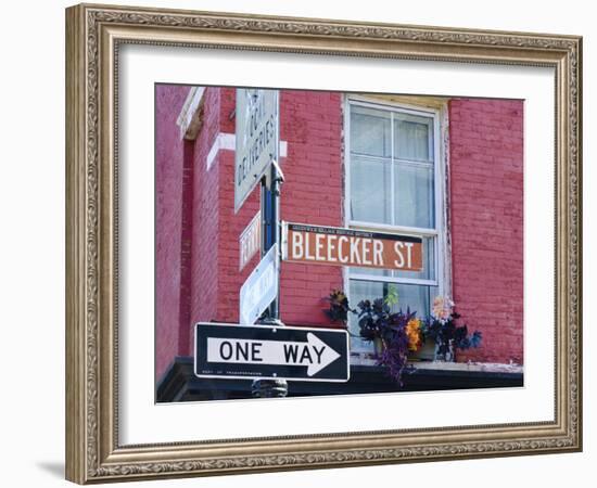 USA, New York, Manhattan, Lower Manhattan, Greenwich Village, Bleecker Street-Alan Copson-Framed Photographic Print