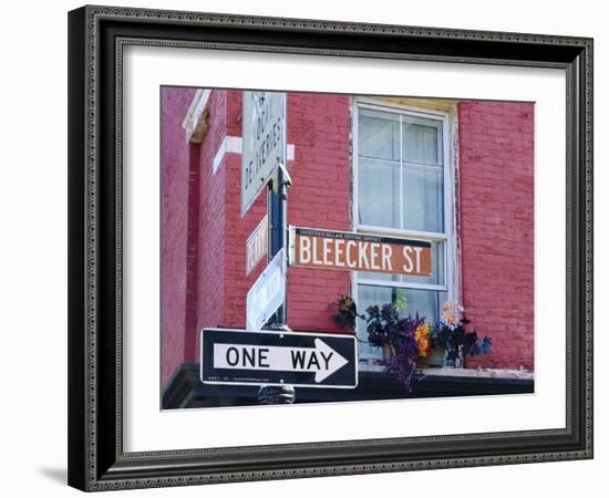 USA, New York, Manhattan, Lower Manhattan, Greenwich Village, Bleecker Street-Alan Copson-Framed Photographic Print