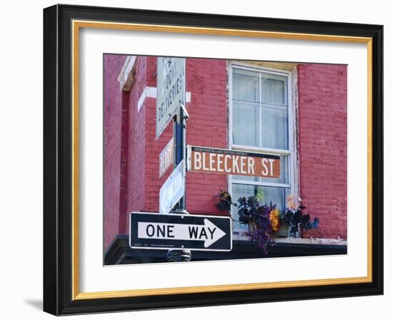 USA, New York, Manhattan, Lower Manhattan, Greenwich Village, Bleecker Street-Alan Copson-Framed Photographic Print