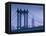 USA, New York, Manhattan, Manhattam Bridge and Empire State Building-Alan Copson-Framed Premier Image Canvas