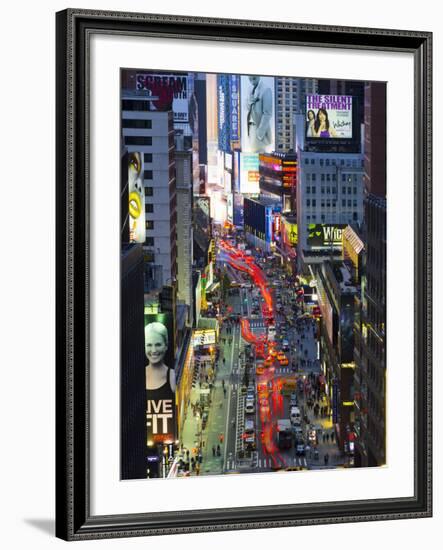 USA, New York, Manhattan, Midtown, Broadway Towards Times Square-Alan Copson-Framed Photographic Print