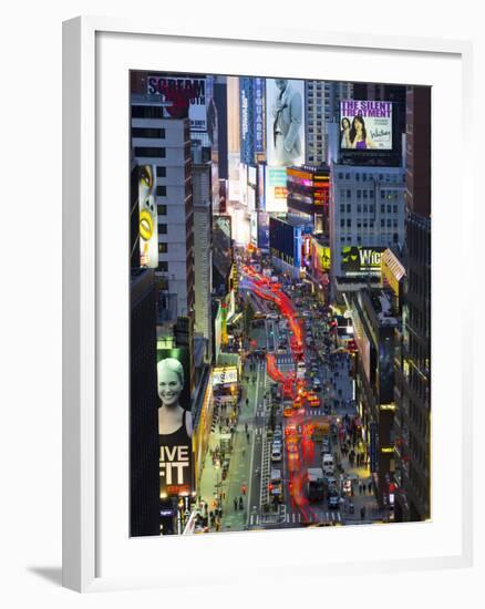 USA, New York, Manhattan, Midtown, Broadway Towards Times Square-Alan Copson-Framed Photographic Print