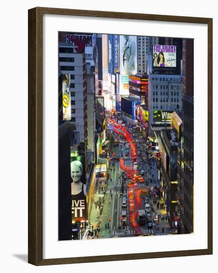 USA, New York, Manhattan, Midtown, Broadway Towards Times Square-Alan Copson-Framed Photographic Print