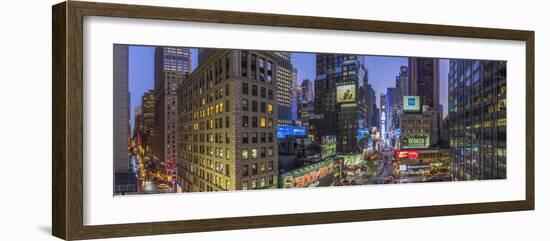 Usa, New York, Manhattan, Midtown, Broadway Towards Times Square-Alan Copson-Framed Photographic Print