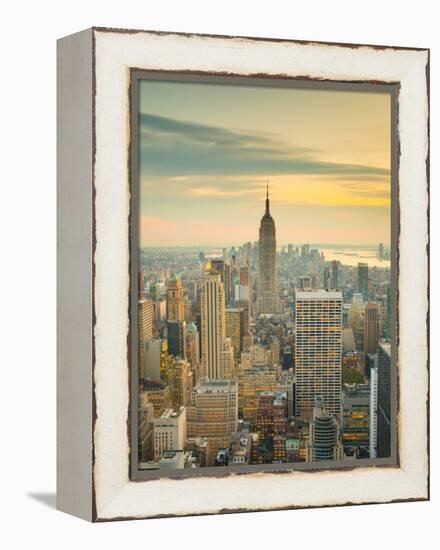 USA, New York, Manhattan, Midtown from Top of the Rock at the Rockefeller Center-Alan Copson-Framed Premier Image Canvas