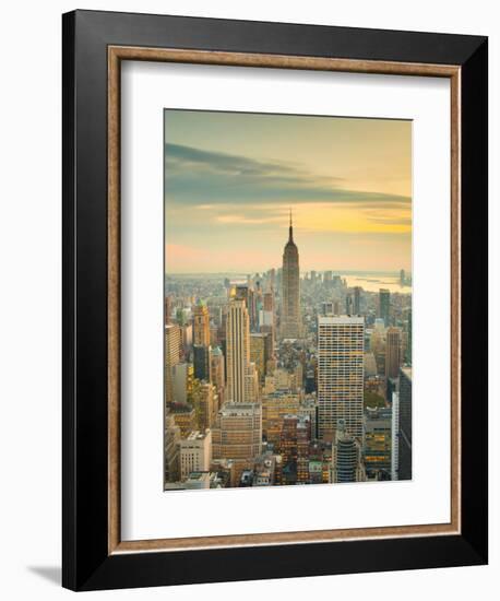 USA, New York, Manhattan, Midtown from Top of the Rock at the Rockefeller Center-Alan Copson-Framed Photographic Print