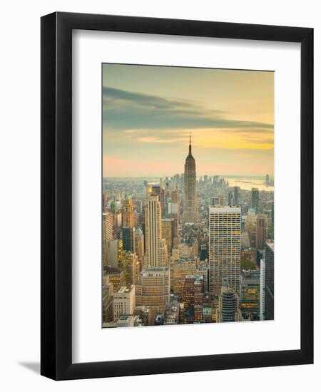 USA, New York, Manhattan, Midtown from Top of the Rock at the Rockefeller Center-Alan Copson-Framed Photographic Print