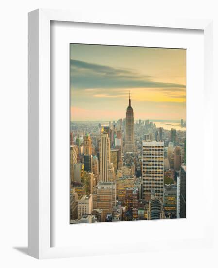 USA, New York, Manhattan, Midtown from Top of the Rock at the Rockefeller Center-Alan Copson-Framed Photographic Print