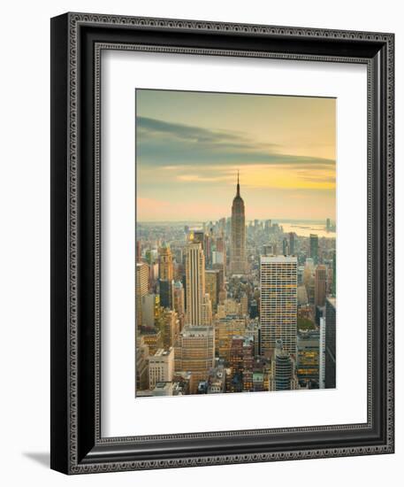 USA, New York, Manhattan, Midtown from Top of the Rock at the Rockefeller Center-Alan Copson-Framed Photographic Print