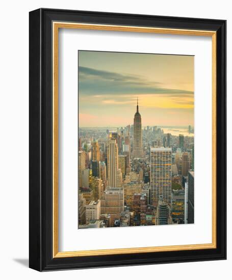 USA, New York, Manhattan, Midtown from Top of the Rock at the Rockefeller Center-Alan Copson-Framed Photographic Print