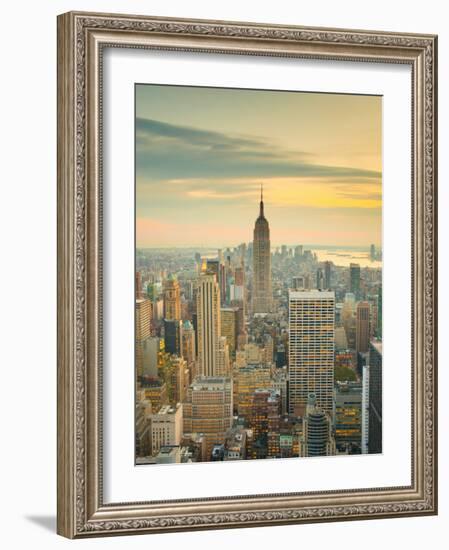 USA, New York, Manhattan, Midtown from Top of the Rock at the Rockefeller Center-Alan Copson-Framed Photographic Print