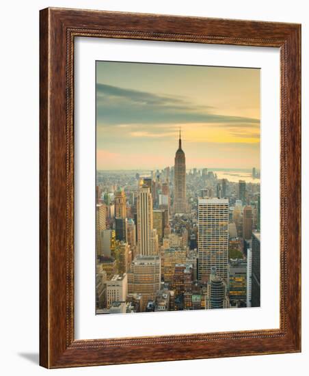 USA, New York, Manhattan, Midtown from Top of the Rock at the Rockefeller Center-Alan Copson-Framed Photographic Print