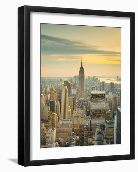 USA, New York, Manhattan, Midtown from Top of the Rock at the Rockefeller Center-Alan Copson-Framed Photographic Print