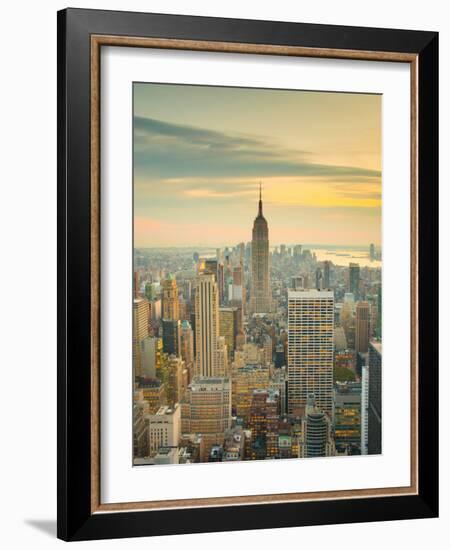 USA, New York, Manhattan, Midtown from Top of the Rock at the Rockefeller Center-Alan Copson-Framed Photographic Print