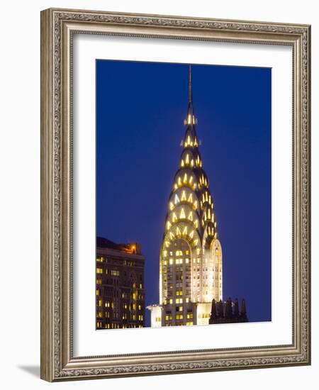 USA, New York, Manhattan, Midtown Skyline and Chrysler Building-Alan Copson-Framed Photographic Print