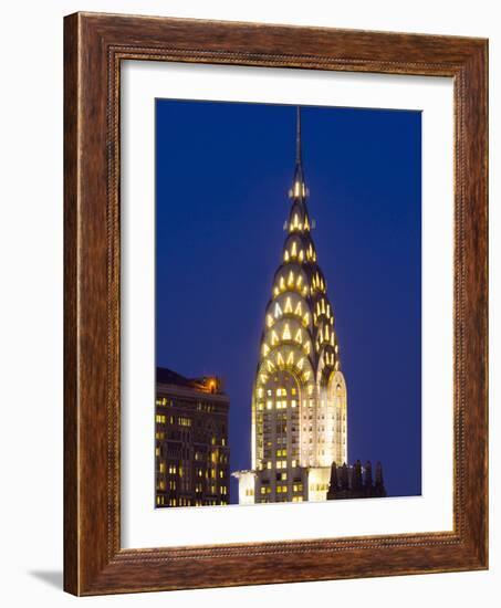 USA, New York, Manhattan, Midtown Skyline and Chrysler Building-Alan Copson-Framed Photographic Print