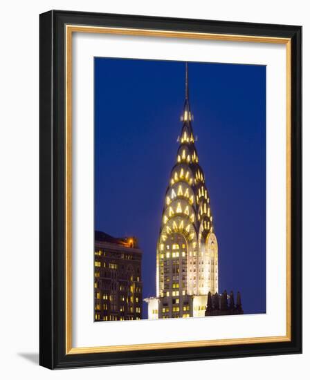 USA, New York, Manhattan, Midtown Skyline and Chrysler Building-Alan Copson-Framed Photographic Print