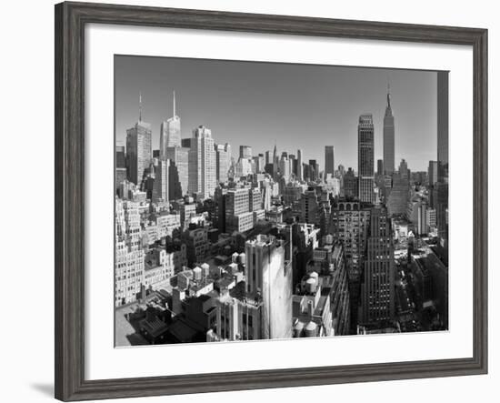 USA, New York, Manhattan, Midtown Skyline Including Empire State Building-Alan Copson-Framed Photographic Print