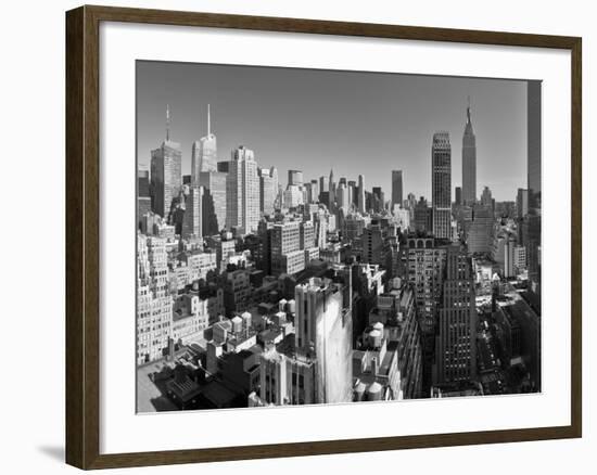 USA, New York, Manhattan, Midtown Skyline Including Empire State Building-Alan Copson-Framed Photographic Print