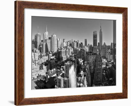 USA, New York, Manhattan, Midtown Skyline Including Empire State Building-Alan Copson-Framed Photographic Print