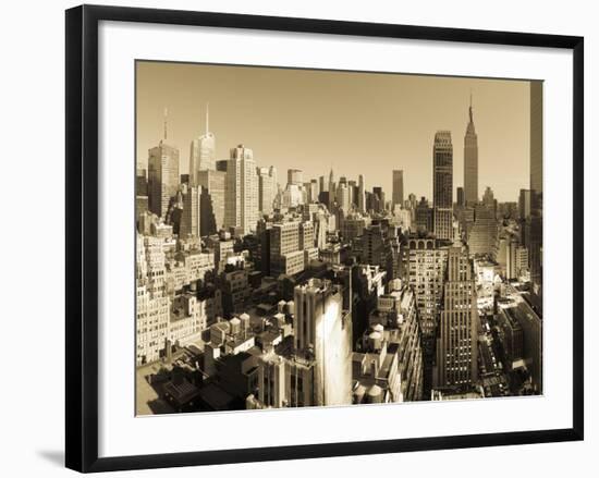 USA, New York, Manhattan, Midtown Skyline Including Empire State Building-Alan Copson-Framed Photographic Print