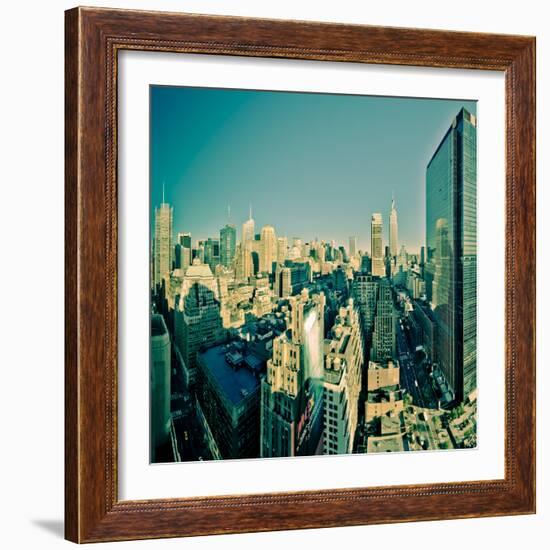 USA, New York, Manhattan, Midtown Skyline Including Empire State Building-Alan Copson-Framed Photographic Print