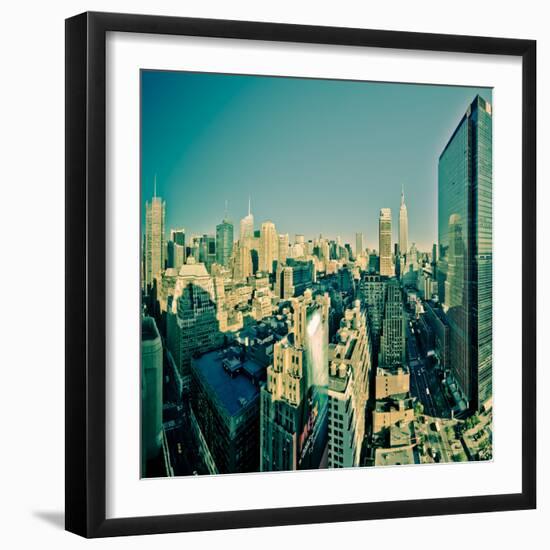 USA, New York, Manhattan, Midtown Skyline Including Empire State Building-Alan Copson-Framed Photographic Print