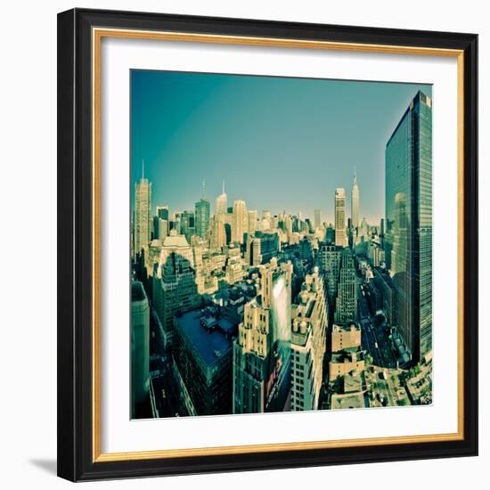 USA, New York, Manhattan, Midtown Skyline Including Empire State Building-Alan Copson-Framed Photographic Print