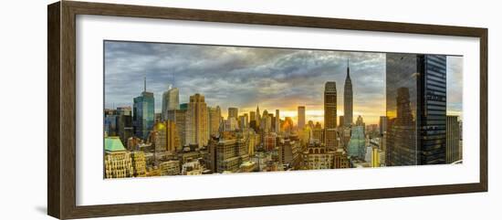 USA, New York, Manhattan, Midtown Skyline Including Empire State Building-Alan Copson-Framed Photographic Print