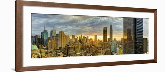 USA, New York, Manhattan, Midtown Skyline Including Empire State Building-Alan Copson-Framed Photographic Print