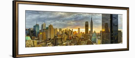 USA, New York, Manhattan, Midtown Skyline Including Empire State Building-Alan Copson-Framed Photographic Print