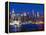 USA, New York, Manhattan, Midtown Skyline with the Empitre State Building across the Hudson River-Alan Copson-Framed Premier Image Canvas