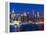 USA, New York, Manhattan, Midtown Skyline with the Empitre State Building across the Hudson River-Alan Copson-Framed Premier Image Canvas