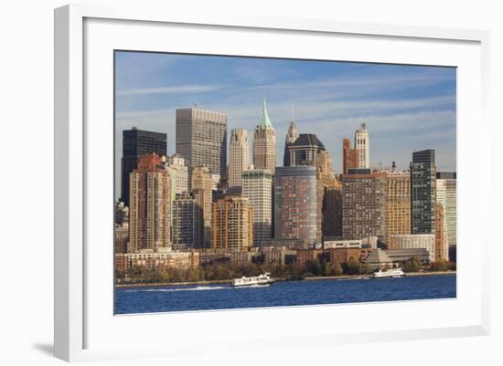 USA, New York, Manhattan Skyline from Jersey City, Late Afternoon-Walter Bibikow-Framed Photographic Print