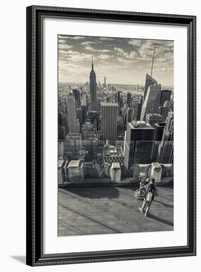 USA, New York, Manhattan View from Atop the 30 Rock Viewing Platform-Walter Bibikow-Framed Photographic Print