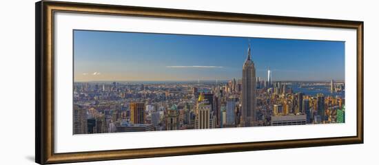 Usa, New York, Midtown and Lower Manhattan, Empire State Building and Freedom Tower-Alan Copson-Framed Photographic Print