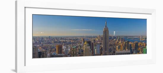 Usa, New York, Midtown and Lower Manhattan, Empire State Building and Freedom Tower-Alan Copson-Framed Photographic Print