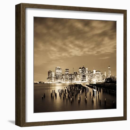 USA, New York, Morning View of the Skyscrapers of Downtown Manhattan from the Brooklyn Heights Neig-Gavin Hellier-Framed Photographic Print