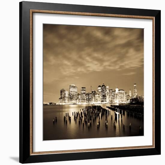 USA, New York, Morning View of the Skyscrapers of Downtown Manhattan from the Brooklyn Heights Neig-Gavin Hellier-Framed Photographic Print