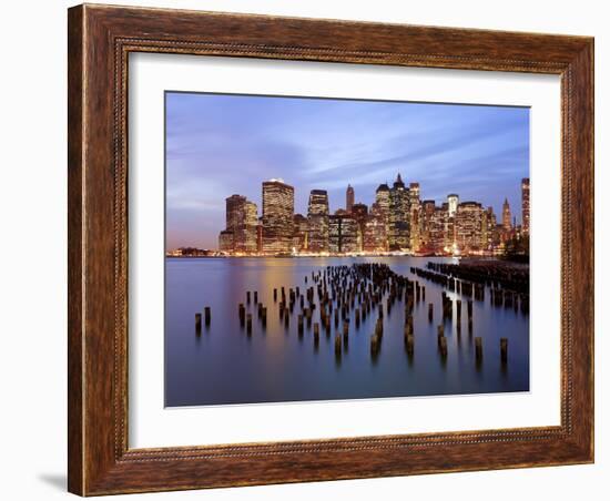 USA, New York, Morning View of the Skyscrapers of Downtown Manhattan from the Brooklyn Heights Neig-Gavin Hellier-Framed Photographic Print