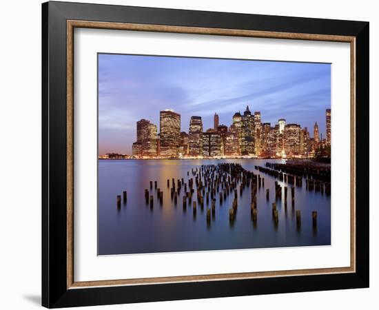 USA, New York, Morning View of the Skyscrapers of Downtown Manhattan from the Brooklyn Heights Neig-Gavin Hellier-Framed Photographic Print