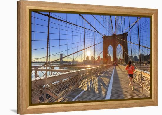 Usa, New York, New York City, Brooklyn Bridge-Michele Falzone-Framed Premier Image Canvas