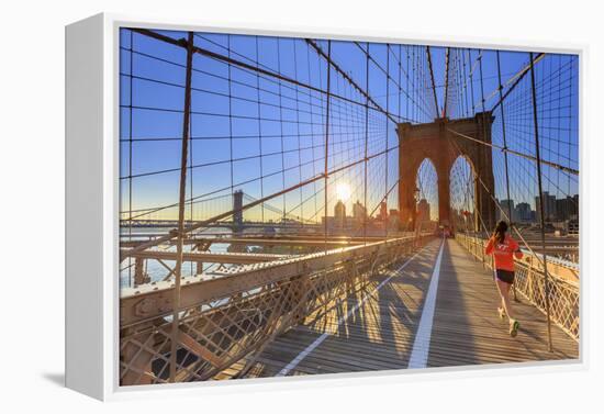 Usa, New York, New York City, Brooklyn Bridge-Michele Falzone-Framed Premier Image Canvas