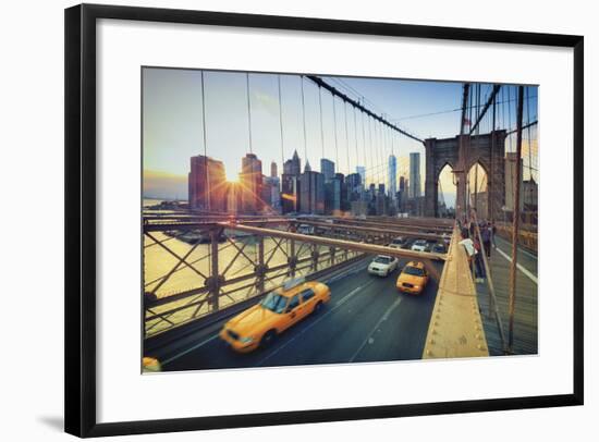 Usa, New York, New York City, Brooklyn Bridge-Michele Falzone-Framed Photographic Print