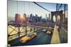 Usa, New York, New York City, Brooklyn Bridge-Michele Falzone-Mounted Photographic Print