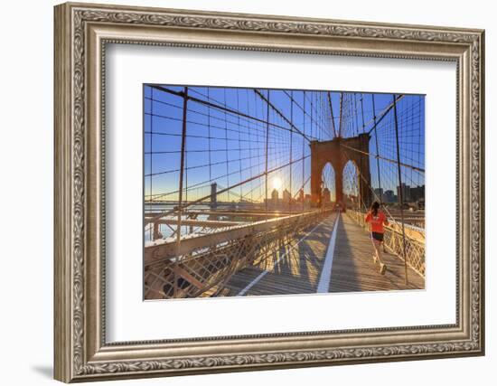 Usa, New York, New York City, Brooklyn Bridge-Michele Falzone-Framed Photographic Print